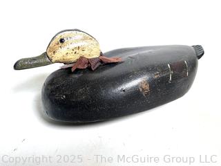 Hand Painted Wooden Decoy Signed by Artist R. Elmore, 2004