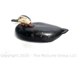 Hand Painted Wooden Decoy Signed by Artist R. Elmore, 2004
