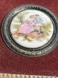 Set of Four (4) Framed Porcelain Wall Decor