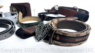 Group of Women's Belts Including Gucci and New with Tags