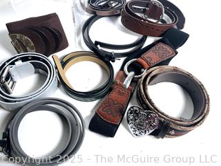 Group of Women's Belts Including Gucci and New with Tags