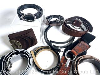 Group of Women's Belts Including Gucci and New with Tags