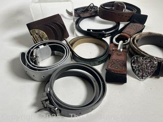 Group of Women's Belts Including Gucci and New with Tags