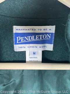 Green Pendleton Virgin Wool Jacket, Medium