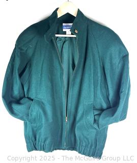 Green Pendleton Virgin Wool Jacket, Medium