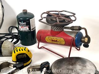 Camping Items, Jumper Cables, Glass Insulators, Corded Drill, Etc