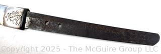18th Century Edo Period Japanese Handmade Wakizashi Short Sword with Lacquered Scabbard and Sageo