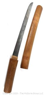 Katana Blade in Wood Sheath.  12" 