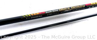 South Bend Black Beauty Boat Fisihgn Rod Two Piece Medium Action Casting Fishing Rod #3345. 7'