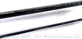 South Bend Black Beauty Boat Fisihgn Rod Two Piece Medium Action Casting Fishing Rod #3345. 7'
