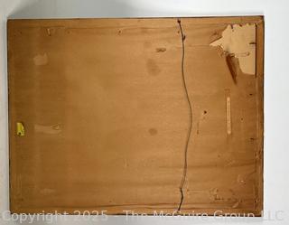 Framed Under Glass of Floral Table Scape Signed by Artist. 20 x 25"