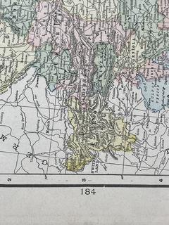 Framed Under Glass Color Map of Austria Hungary. 12 x 15"