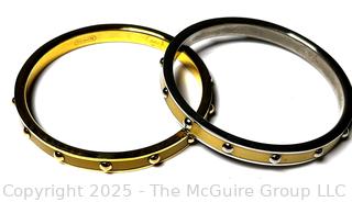 Two (2) Coach Enamel Painted Bangle Bracelets