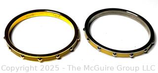 Two (2) Coach Enamel Painted Bangle Bracelets