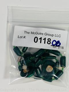 Malachite Bead Necklace with Matching Disc Earrings