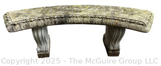 Curved Concrete Garden Bench