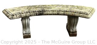 Curved Concrete Garden Bench