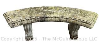 Curved Concrete Garden Bench