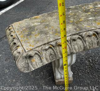 Curved Concrete Garden Bench