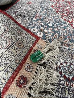 Hand Knotted Signed Silk Turkish Prayer Rug. 37" x 61"