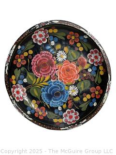 Hand-Painted Mexican Batea Wooden Serving Bowls