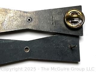 Two (2) Sterling Silver US Air Force Basic Missileman Badges, One by Krew.  2 1/2" long