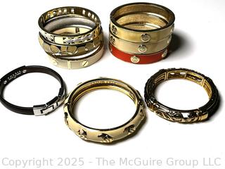 Group of Enamel Bangle Bracelets 