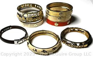 Group of Enamel Bangle Bracelets 