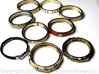 Group of Enamel Bangle Bracelets 