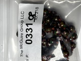 Hand Knotted Red Floral Cloisonne Bead Necklace