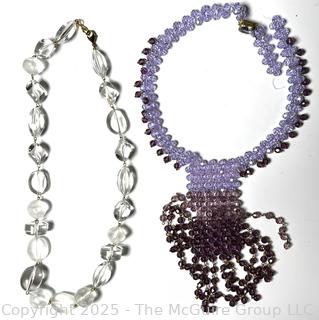 Two (2) Beaded Necklaces, One Broken