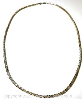Vermeil on Sterling Textured Chain Necklace