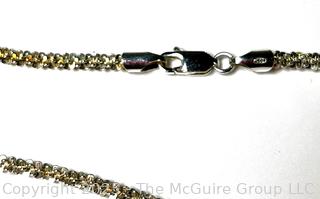 Vermeil on Sterling Textured Chain Necklace