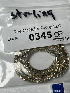 Vermeil on Sterling Textured Chain Necklace