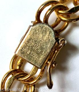  Elco Signed 1/20 12K Gold Filled Chain Charm Bracelet