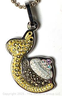 Authentic Swarovski Lovlots Shina Snail Pendant Necklace
