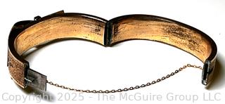 Victorian Gold Filled Belt Buckle Bangle Bracelet