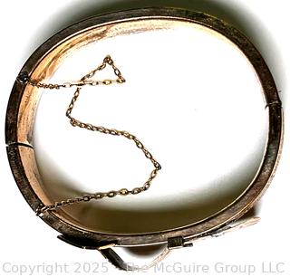 Victorian Gold Filled Belt Buckle Bangle Bracelet