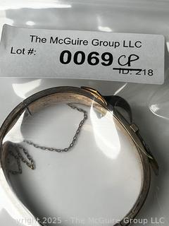 Victorian Gold Filled Belt Buckle Bangle Bracelet
