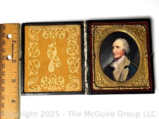 Daguerreotype Union Case with Print of George Washington