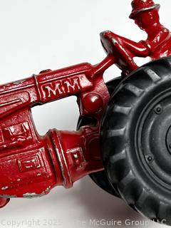 Red Hubley Minneapolis Moline Toy Metal Tractor