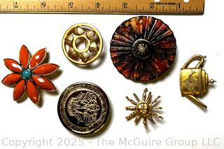 Six (6) Costume Jewelry Brooches