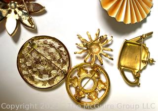 Six (6) Costume Jewelry Brooches