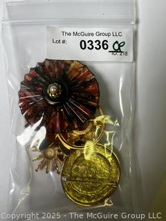 Six (6) Costume Jewelry Brooches