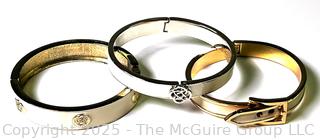 Three (3) Enamel Bangle Bracelets