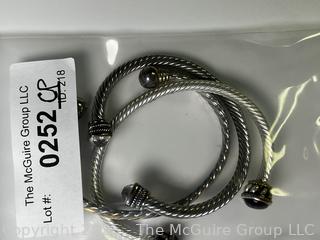 Three (3) Classic Cable Cuff Bracelets