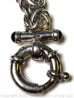 Sterling Silver Round Byzantine Chain Bracelet