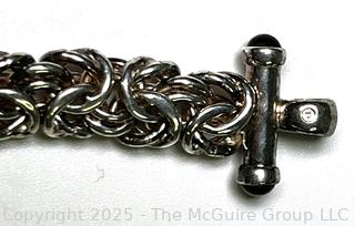 Sterling Silver Round Byzantine Chain Bracelet