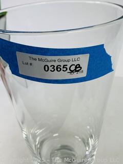 Clear Crystal Glass Vase by Krosno Poland. 15” tall