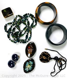 Collection of Lacquer Painted Jewelry